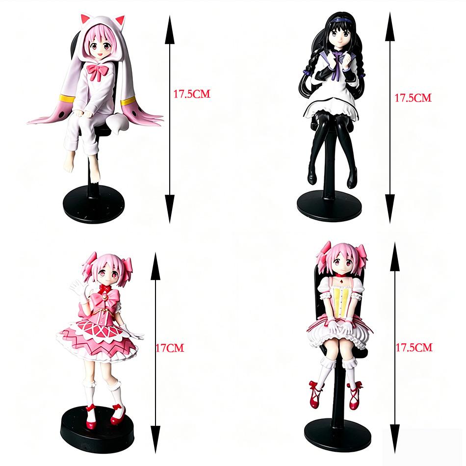 Puella Magi Madoka Magica Figure Set Kaname Madoka Homura Akemi Anime Pvc Figurine Collection Model Doll Desk Ornament Toy Gift