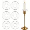 3 Piece Transparent Candle Drip Tray Reusable Candle Drip Protector Glass Wax Catcher Tray  Hotel