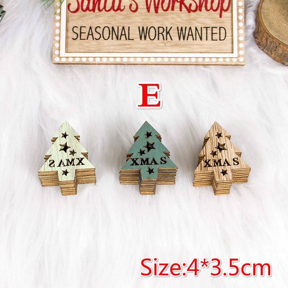 24 шт. Рождественская деревянная подвеска Рождественская елка подвесной декор Маленький полый деревянный знак