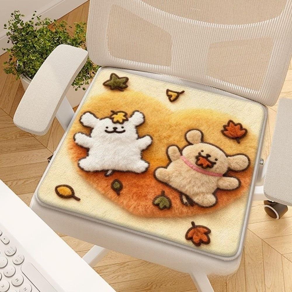 Cute 40*40cm Poker Cushion Soft Texture Fabric Seat Cushion Abstract Design Abstract Cushion Office
