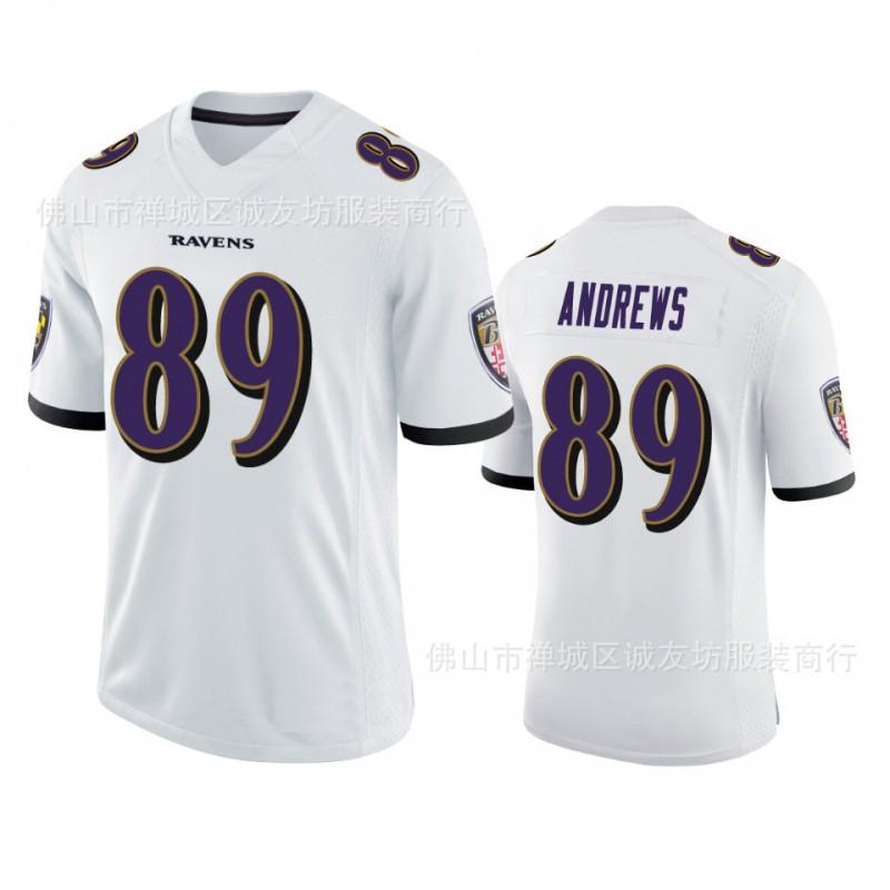 NFL Football Jersey Baltimore Ravens 89 Mark Andrews Black Mens Sports