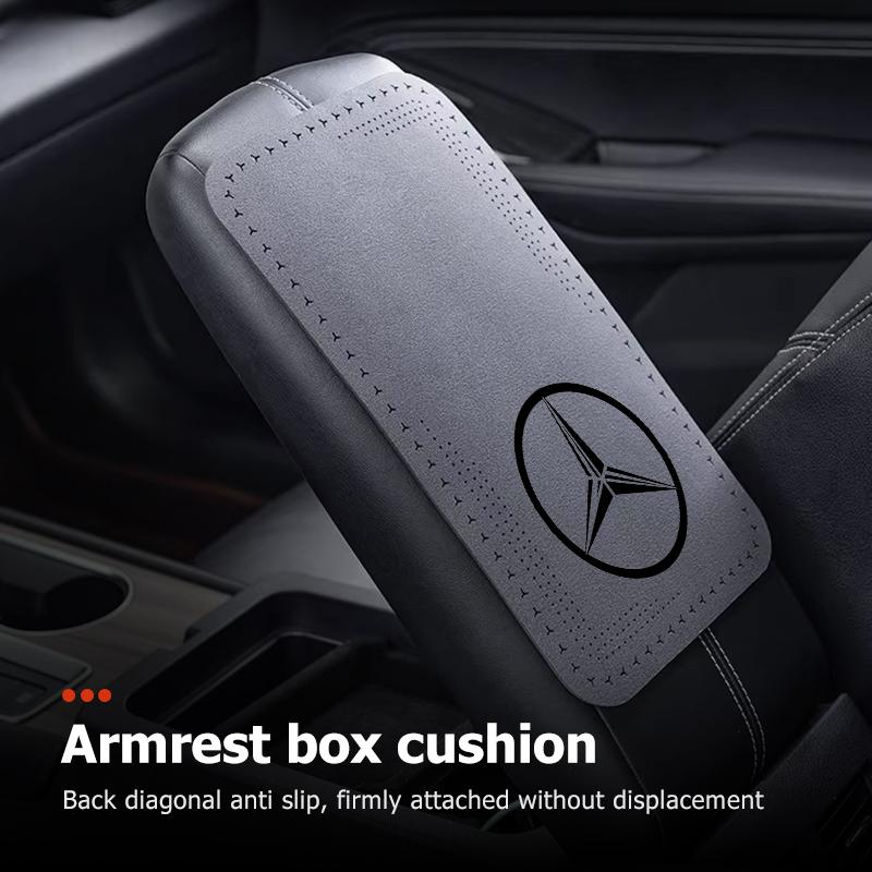 AABIB1 Leather Car Center Console Armrest Box Mat Protection Pad Auto Accessories For Benz Exclusive AMG W124 W203 W204 SPRINTER V