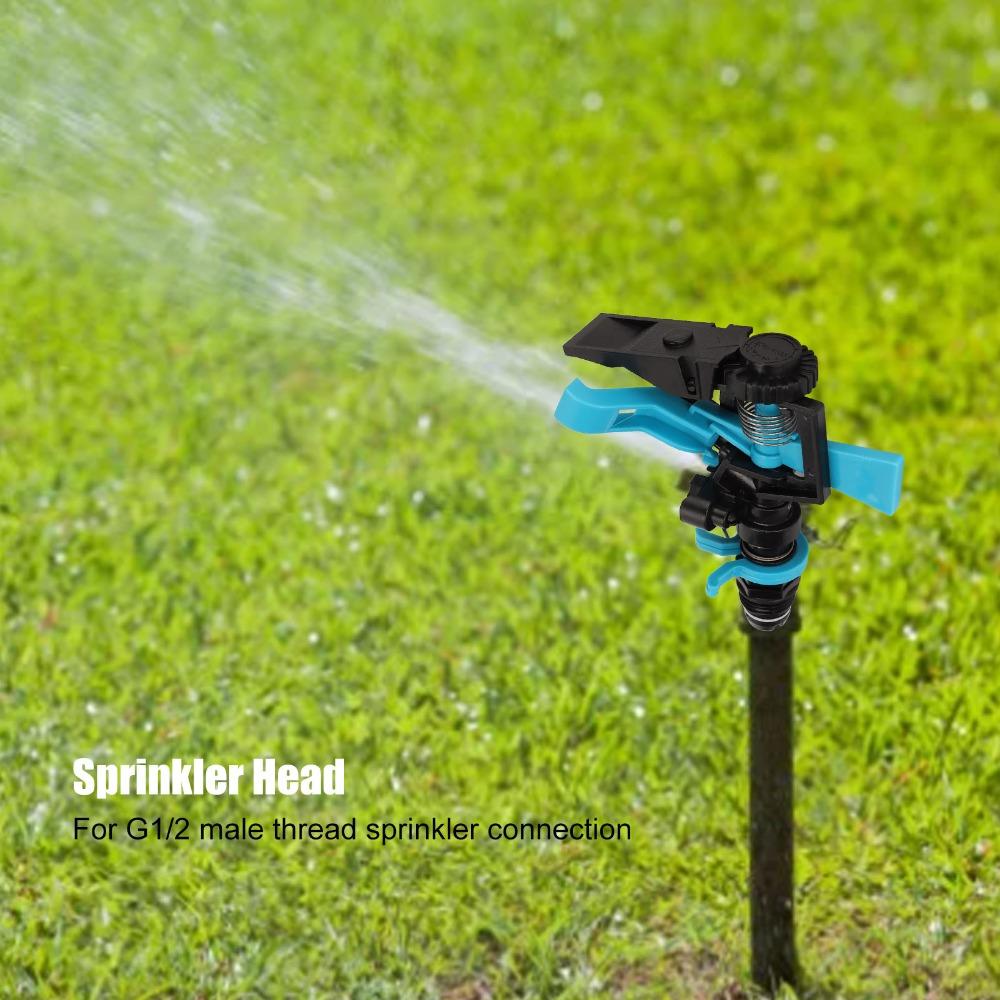 2pcs Plastic Sprinkler Head G1/2 Male Thread Lawn Watering Sprinkler Head Lawn Irrigation
