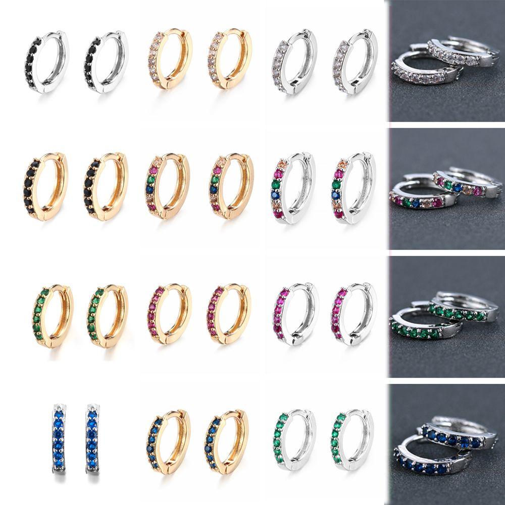 Tragus Daith Conch Snug Циркон Серьги-гвоздики для ушей Красочные серьги с цирконием CZ Пирсинг ушей с кубическим цирконием