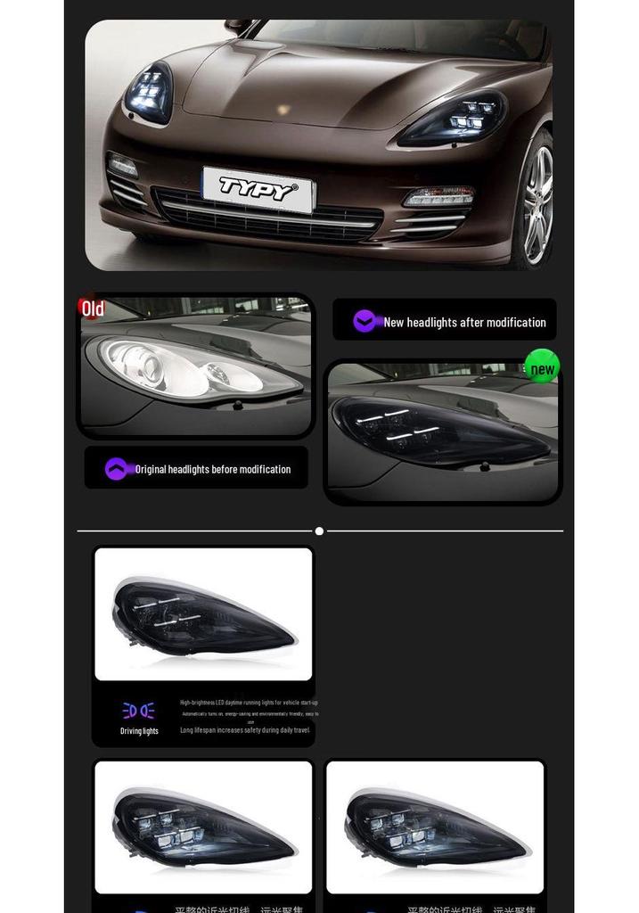 Модифицированный блок-фары для Porsche Panamera 970.1 2010-2013 годов