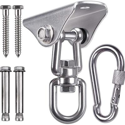 Поворотные вешалки, поворотные крючки из нержавеющей стали, поворотное крепление для качелей, карабины для наборов качелей на крыльце, тяжелое кресло-гамак, шелковые ремни для йоги