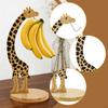 Bananas Tree Stand Hook Giraffe Shape Modern Accessories Wooden Fruit Storage Organiser