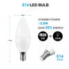 Светодиодная интеллектуальная лампочка E14 RGB Bluetooth 220 В свечные хрустальные лампы с регулируемой яркостью управления через приложение для умного дома, спальни, гостиной