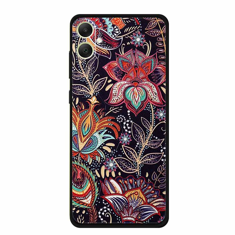 3D Тисненый Чехол Для Samsung Galaxy A07 2025 Чехол Для Телефона Цветы Силиконовый Мягкий Задний Чехол Coque Для Samsung A07 4G Чехол Funda Оболочка