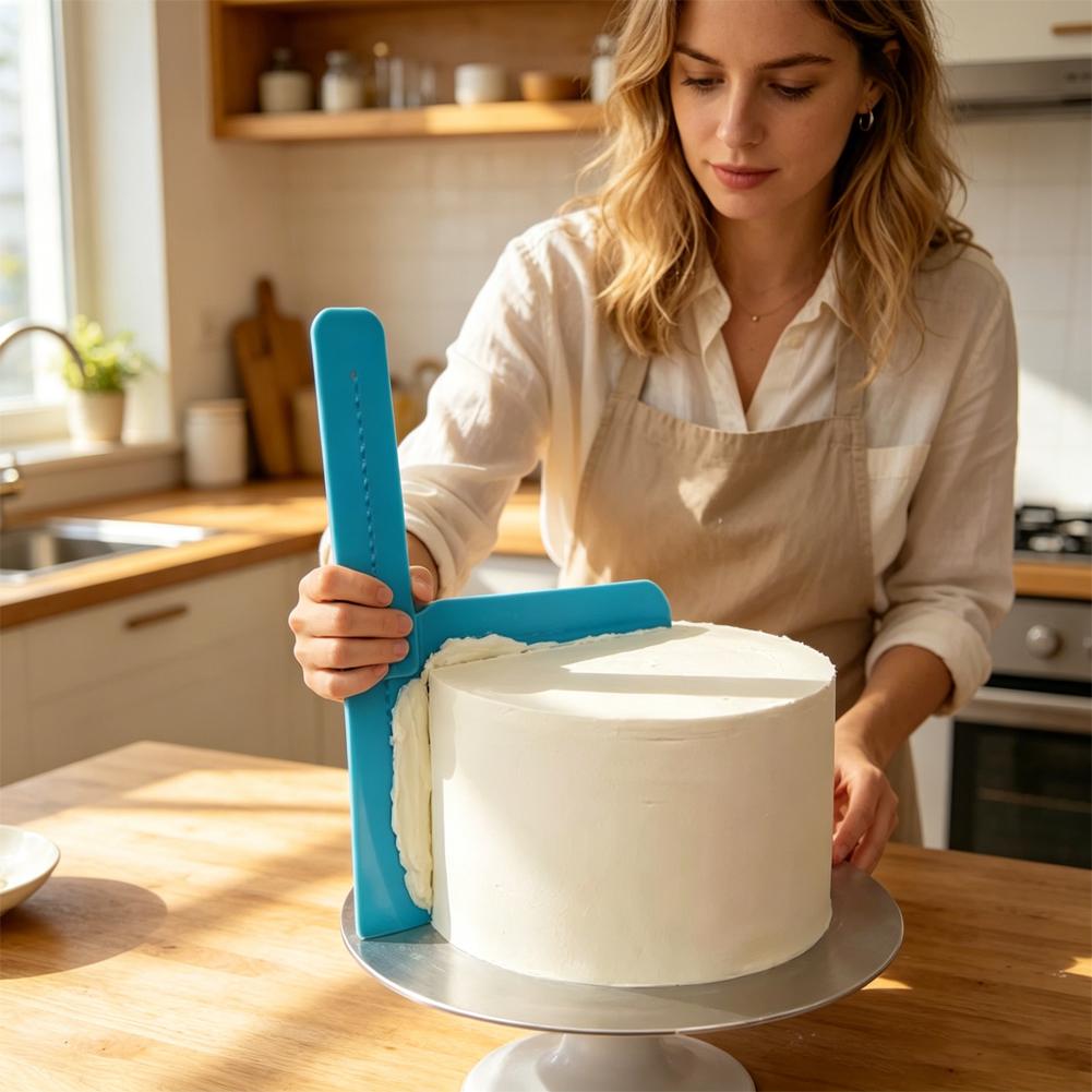 PP Cake Leveler Smoother With Adjustable Height,Fondant Plastic Scraper,Smoothing Tool For Smoothing The Edges Plastic Scraper T