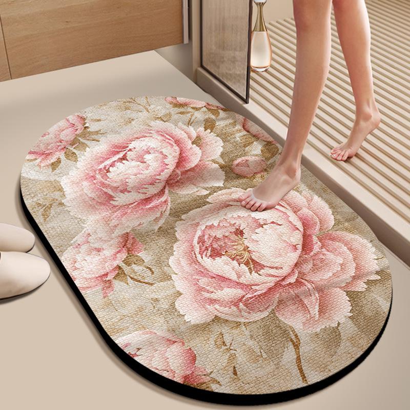 Противоскользящие коврики для ванной комнаты высокого класса, быстросохнущие коврики из диатомовой грязи для ванной