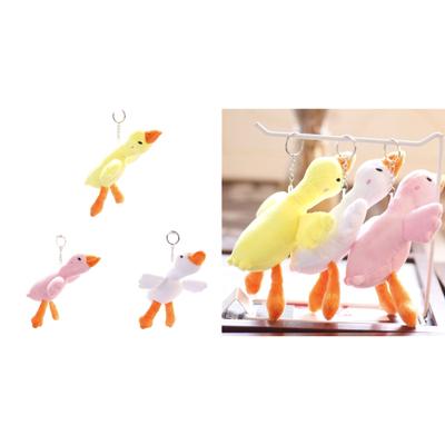 Милый плюшевый брелок в виде гуся, мягкий и удобный, подвеска в виде животного для рюкзаков, идеальный подарок на Рождество и дни рождения