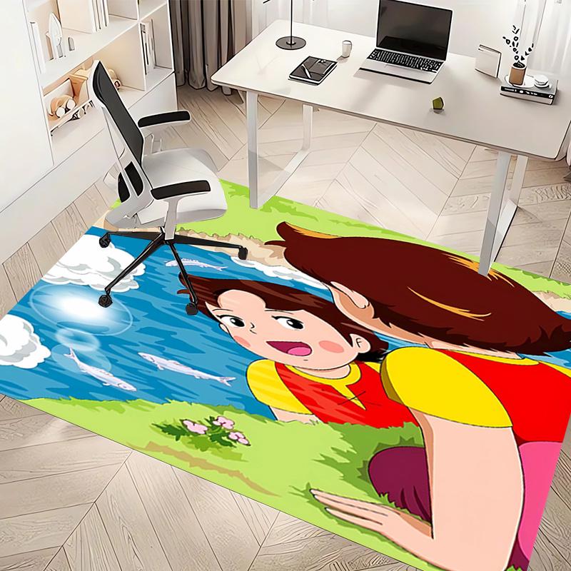 1pc Heidi Print Area Rug - Soft, Washable Non-Slip Indoor Mat, Living Room, Home Office Decorative Rug,Office Decorative