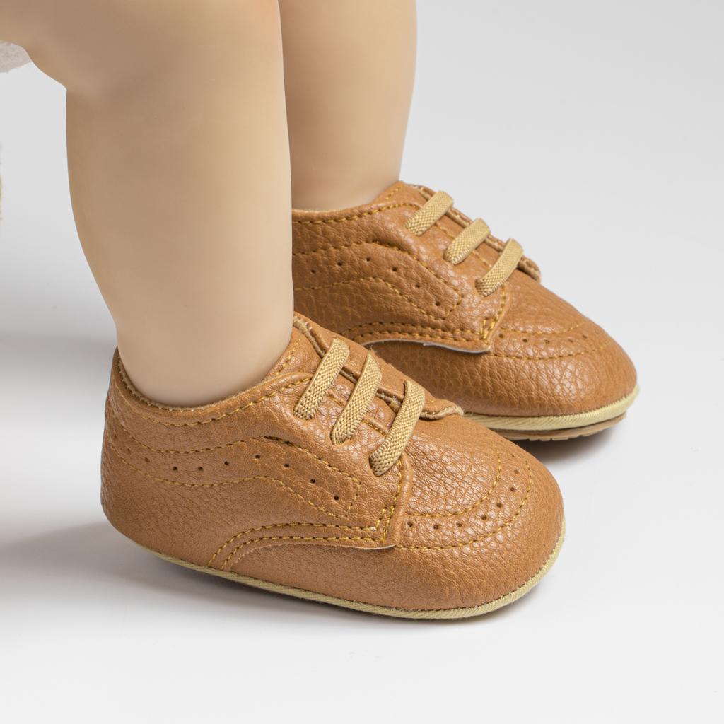 Обувь для новорожденных Повседневная для девочки и мальчика Искусственная кожа Младенцы Малыши Нескользящие Спортивная обувь Кроссовки для первых шагов