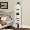 5 Tier Storage Shelf With Adjustable Shelves For Living Room Bedroom Office 30x24x133.5cm White