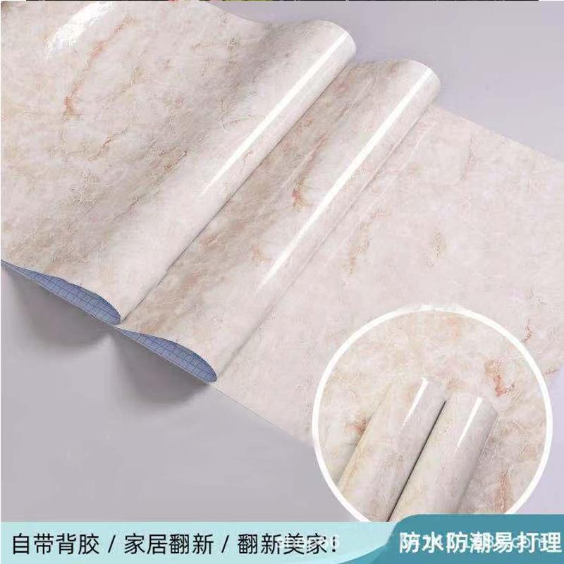 Мраморные наклейки на кухню из алюминиевой фольги Маслостойкие водонепроницаемые самоклеящиеся обои ПВХ Наклейки на стену в ванной комнате Контактная бумажная пленка
