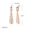 Kinel Vintage Rose Gold Long Earrings For Women Elegant Wedding Jewelry