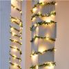 Outdoor Tiny Leaf LED Copper Wire Fairy String Lights Garland Christmas Decorations for Home New Year Wedding Garden Street Lamp