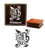 Printtoo Trick or Treat Word Design Card Дневник Квадратный деревянный резиновый штамп-2 x 2
