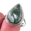 Natural Seraphinite Gemstone 925 Solid Sterling Silver Jewelry Ring S.9.5 C7I35