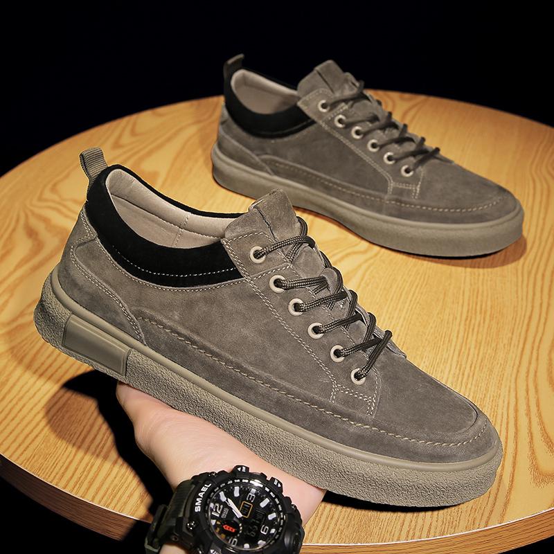 Модная мужская повседневная обувь Новые роскошные дизайнерские дышащие рабочие защитные туфли Трендовые универсальные нескользящие спортивные удобные туфли для вождения