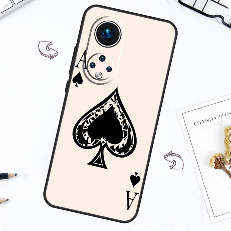 Кейс для карт Покера "Туз пик" Для Honor Magic 7 Pro 5 6 Lite Honor 200 Pro 50 70 90 X8b X9a X8a X8 X9 X9c X9b Чехол