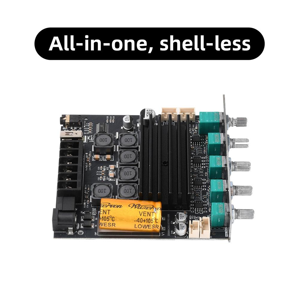 ZK-TB21 PRO 2.1-канальная Bluetooth-плата усилителя TPA3116D2 50 Вт×2+145 Вт Сабвуфер DC12-24V USB Беспотерьковое декодирование аудио