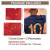 Sporty Athlete Jersey Duvet Cover Set Bedding Set with Number 10 and Confetti Design for Teen Bedroom Home Decor