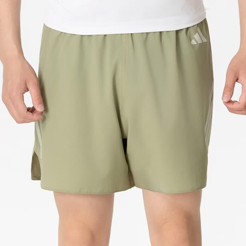 Adidas Running Shorts Men's Green Moderate Straight Fit Pants KX4396