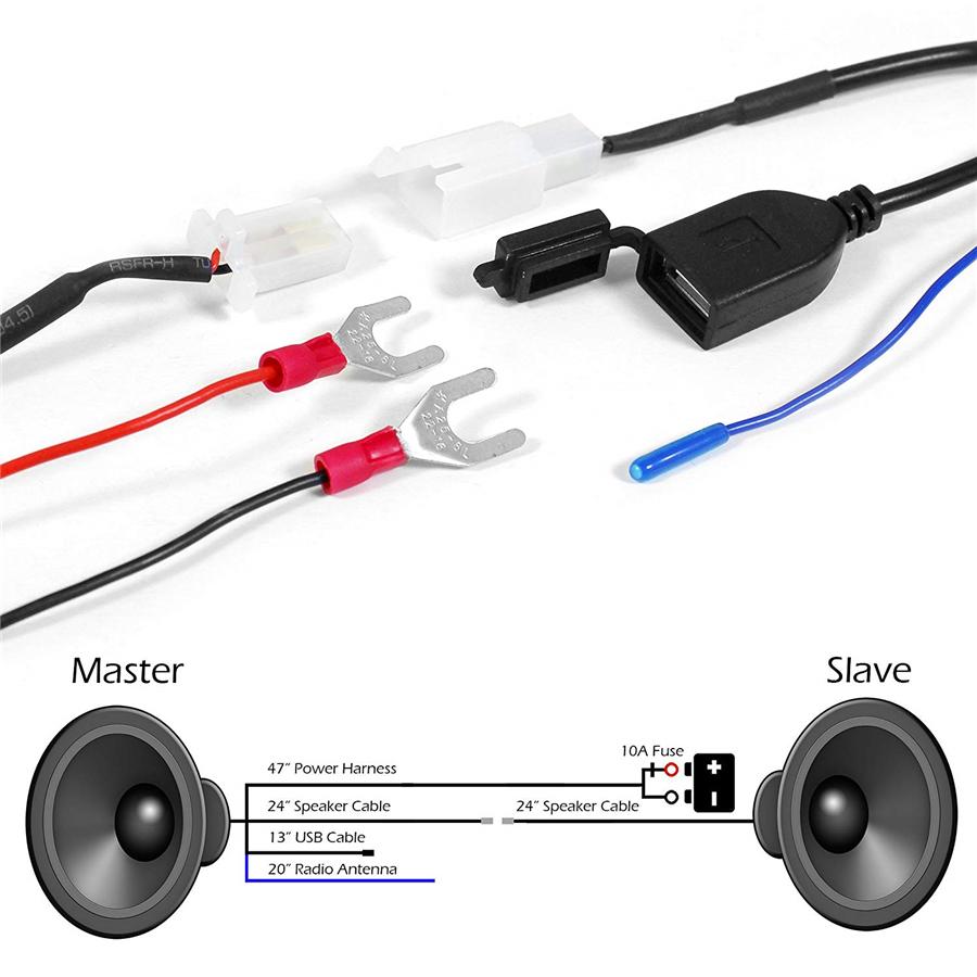 Универсальные водонепроницаемые алюминиевые водонепроницаемые Bluetooth мотоциклетные стереодинамики Au