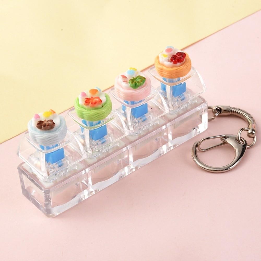 Pass The Time Keycap Fidget Keychain Mechanical Click Button Keycap Keychain Daily Use
