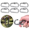 6Pcs Locking Carabiners D Ring Key Clip Spring Snap Hook Latch Hooks