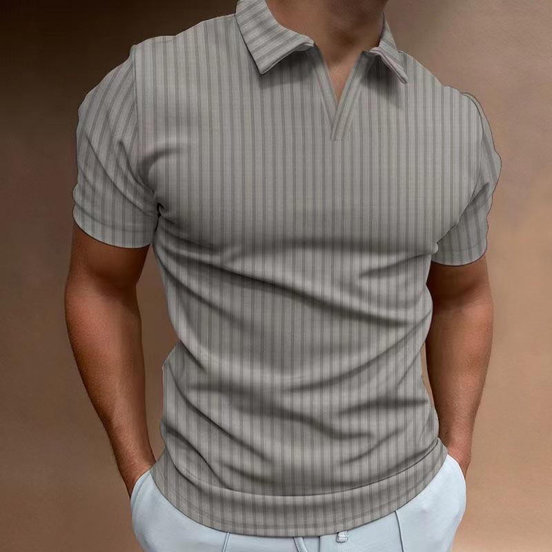 Men S V Neck Short Sleeve Polo Shirt High Stretch Breathable Summer