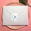 Coated Paper Rose Stickers: Thank You Adhesive Labels for Gift Packaging and Box Sealing