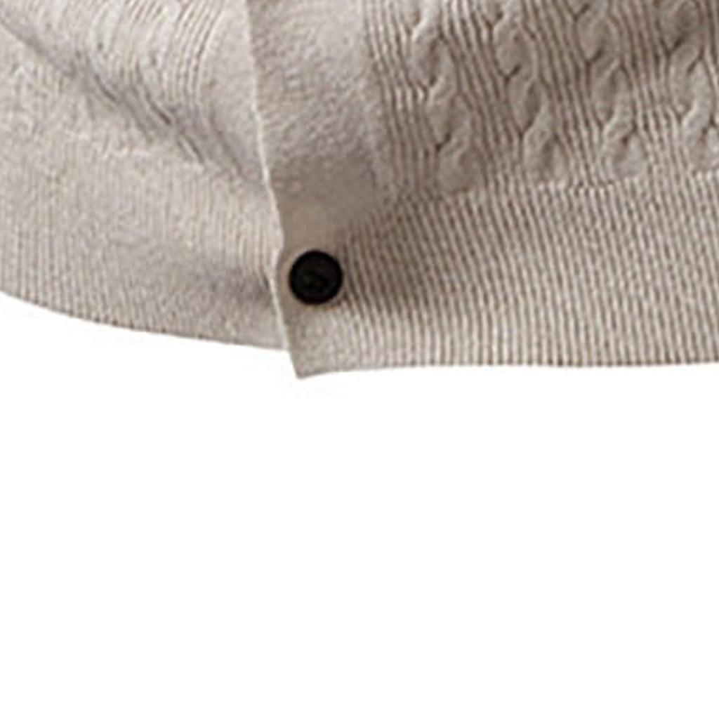 Мужской кардиган, повседневный свитер с длинным рукавом, V-образный вырез, застегивающийся на пуговицы, вязаный косами, текстурированная осенне-зимняя одежда