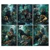 Алмазная картина, новая коллекция 2024, дикие животные, сделай сам, полная вышивка стразами, тигр и лев, мозаика, наборы для вышивки крестом, Настенный декор