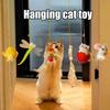 Интерактивные подвесные игрушки для кошек, комнатные подвесные выдвижные плюшевые игрушки для кошек, самостоятельная игра, дразнилка для кошек, играющая с котятами, упражнения