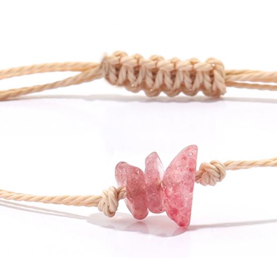 Кристальный плетеный браслет ручной работы, регулируемый браслет из шнура, бохо, лето