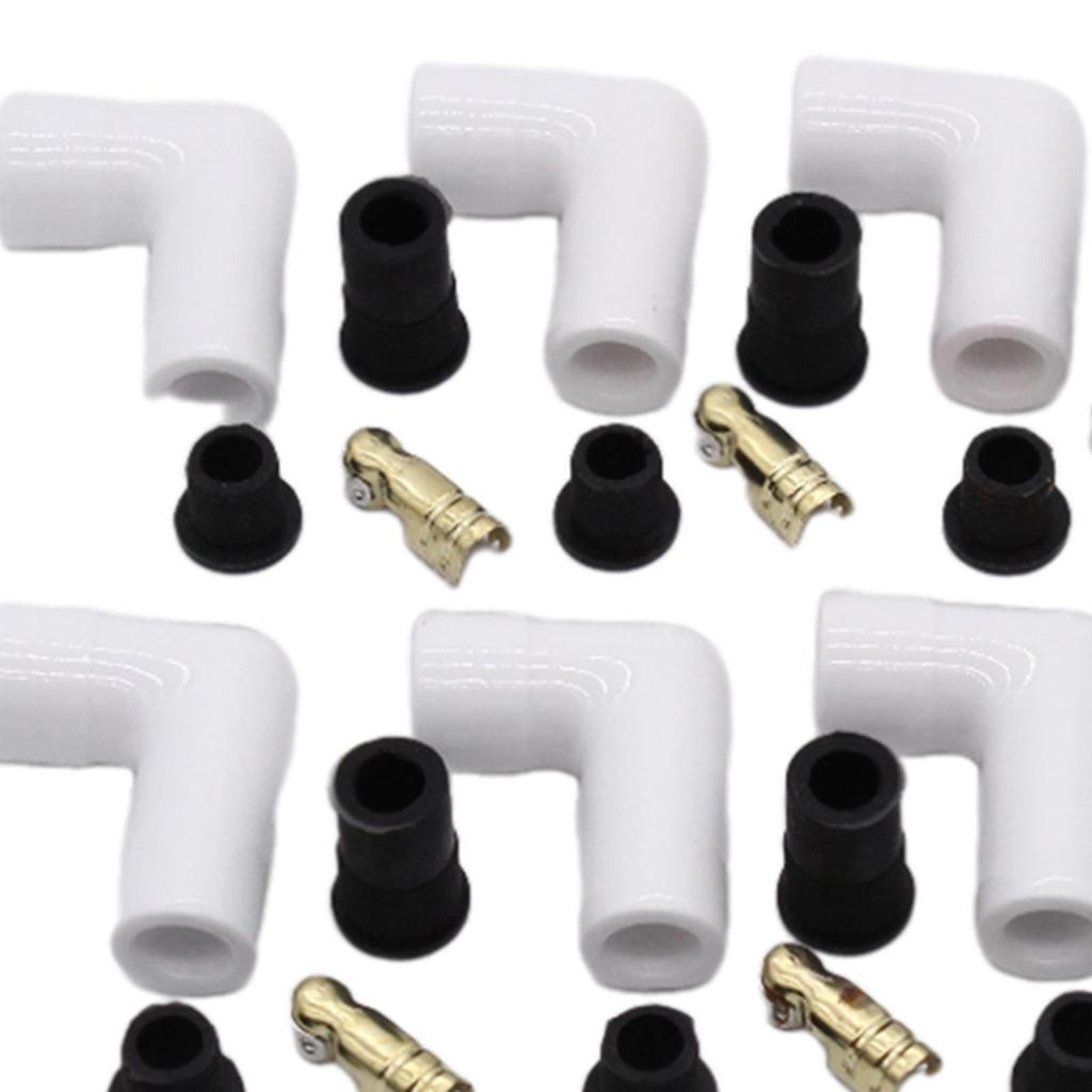 Комплект керамических чехлов для свечей зажигания, упаковка из 8 шт., белые