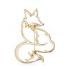 New High-end Fashion Alloy Simple Hollow Fox Brooch Exquisite Temperament Women's Clothing Chest Flower Jewelry Brooches