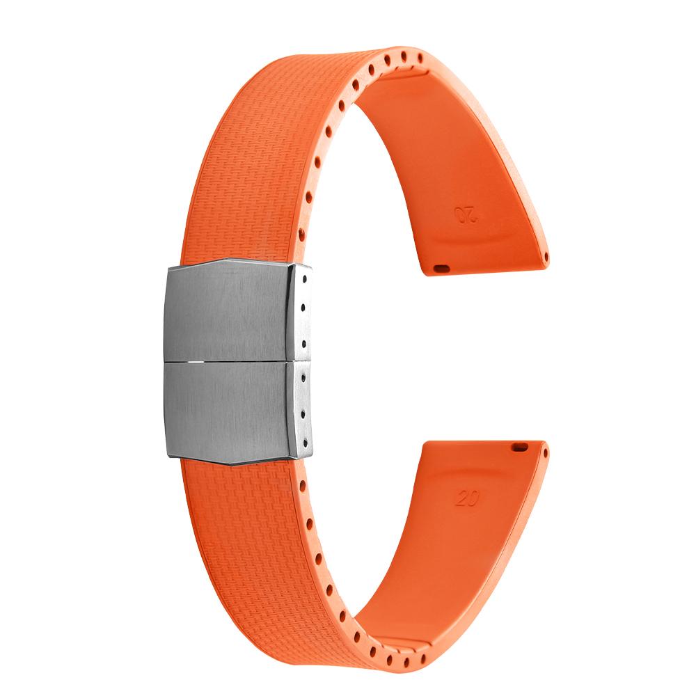 20 мм каучуковые ремешки Delugs CTS Fkm для часов с застежкой-бабочкой 4 цветов Уникальная текстура Быстросъемный ремешок для часов для брендовых часов