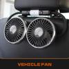 Автомобильный вентилятор с двумя головками и светодиодной подсветкой, вращающийся на 360 градусов, малошумный охлаждающий вентилятор, автомобильные электроприборы