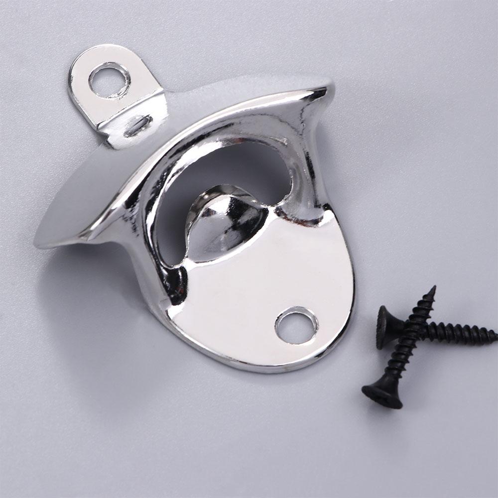 Stainless Steel Bar Beer Soda Cap Tools Fixed Wine Opener Wall Mounted Opener Bottle Opener