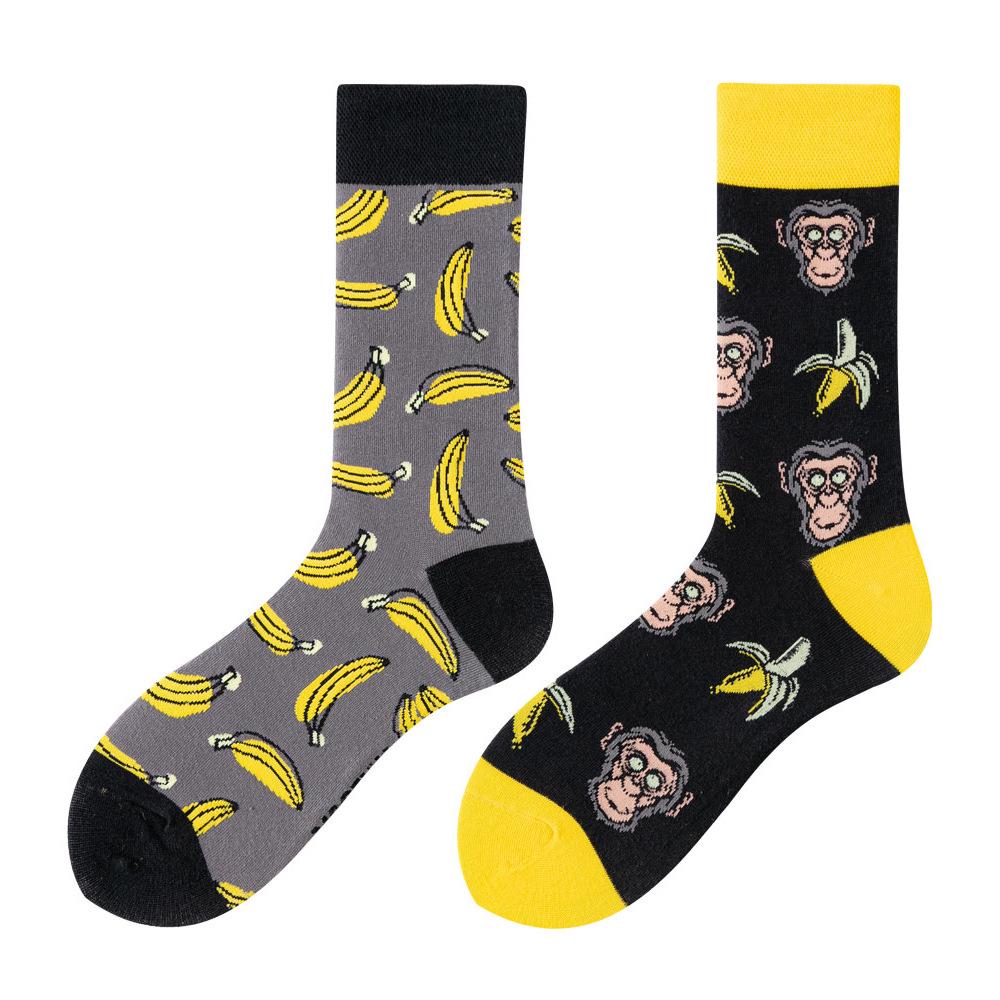 Asymmetric Colorful Christmas Cotton Socks for Couples