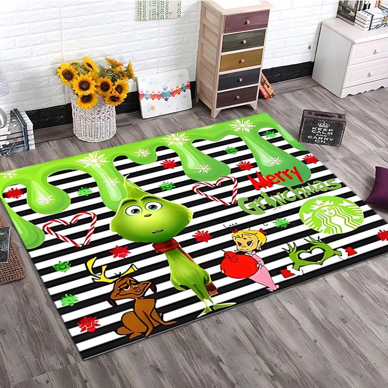 1PC The Grinch Rug - home decoration Carpet For Living Room Bedroom Flooring Computer Chair Area Rug
