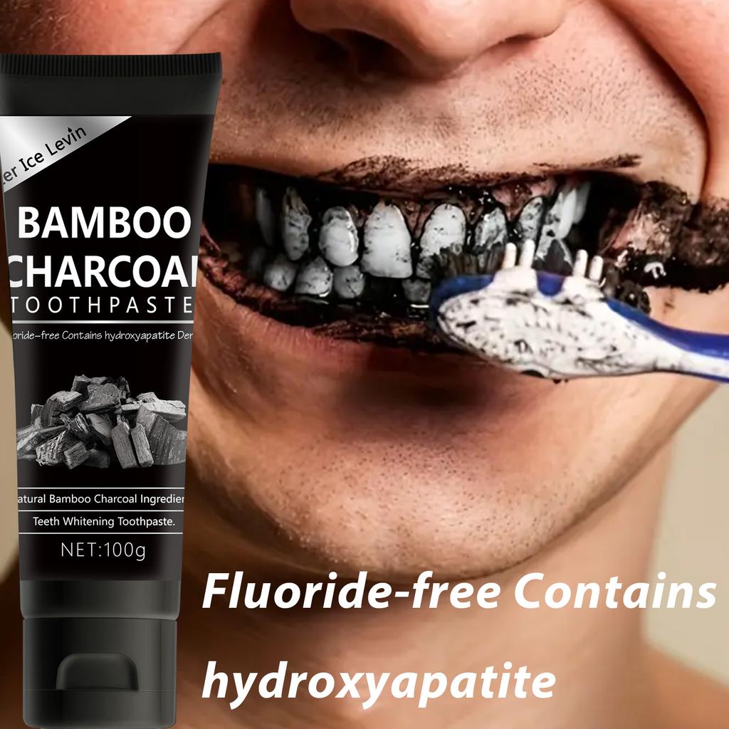 100g Bamboo Charcoal Toothpaste Deep Clean Dispel Smoke Stains Whitening The Black Toothpaste Oral Health Care