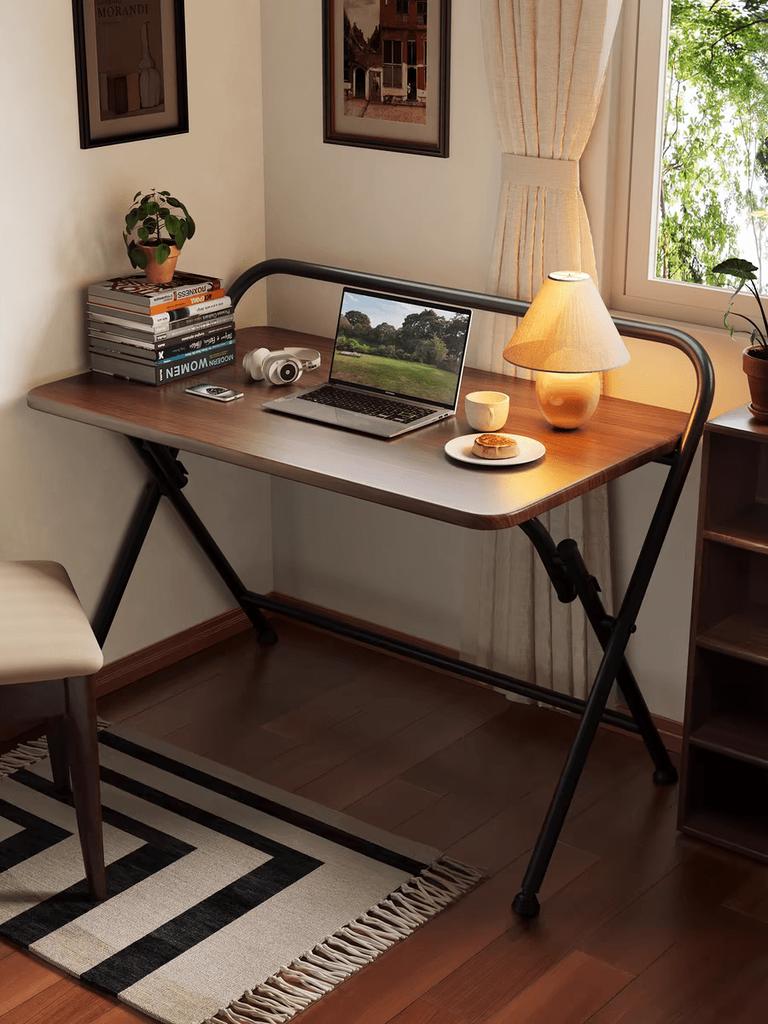 Desk 24 Inches Foldable Computer Desk Study Desk School Dormitory Desk Portable Office Desk - Black