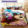3pcs Masha Bedding Set Duvet Cover Closure Includes 1 Duvet Cover & 2 Pillowcases, Soft and Comfortable for All Seasons.