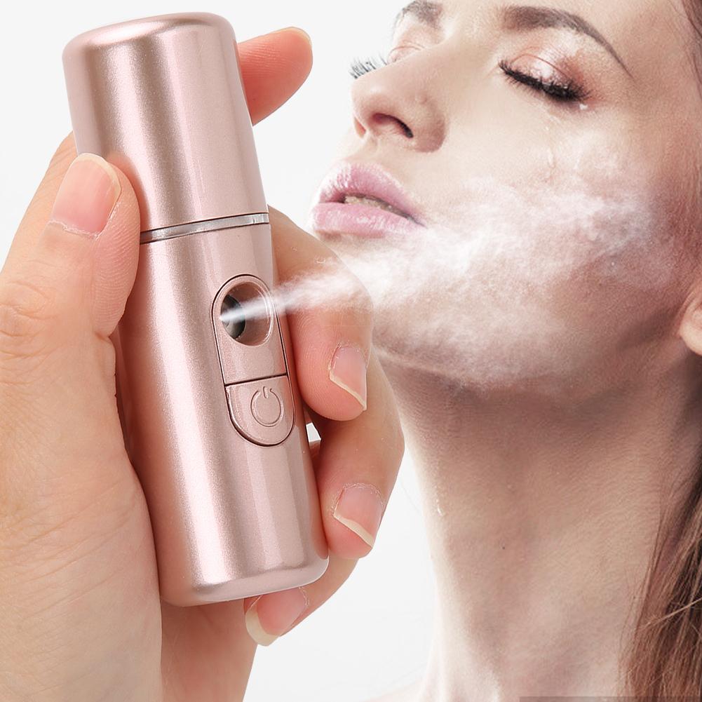 Распылитель Nano Mist Deep Hydrating Портативный USB увлажнитель для лица SkinCare Beauty Tool(Розовое золото )