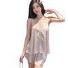 Suspender pajamas women's spring and summer new tops and shorts two-piece set loungewear sexual nightgown silk pure desire pajamas ice silk